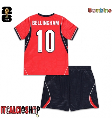 Inghilterra Jude Bellingham #10 Seconda Maglia Bambino Mondiali 2026 Manica Corta (+ Pantaloni corti)